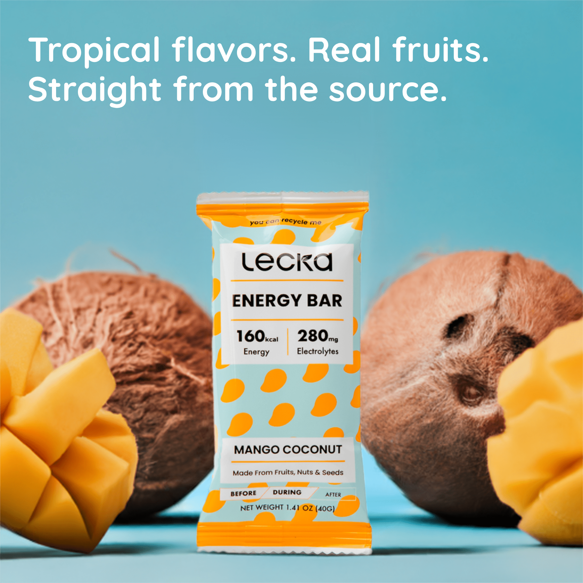 Energy Bar - Mango Coconut - Lecka Nutrition - Energy Bar