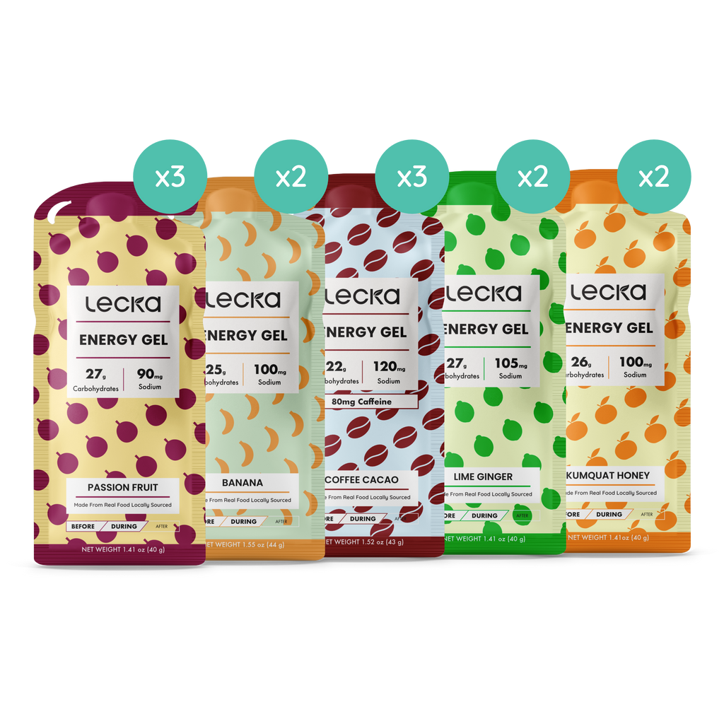 lecka variety pack 5 flavors energy gel