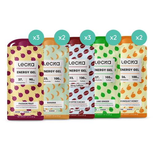 lecka variety pack 5 flavors energy gel