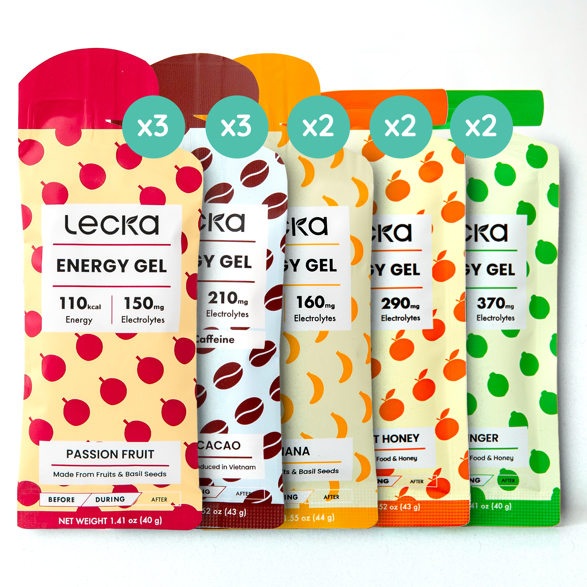 Energy Gel - Variety Pack (5 Flavors)