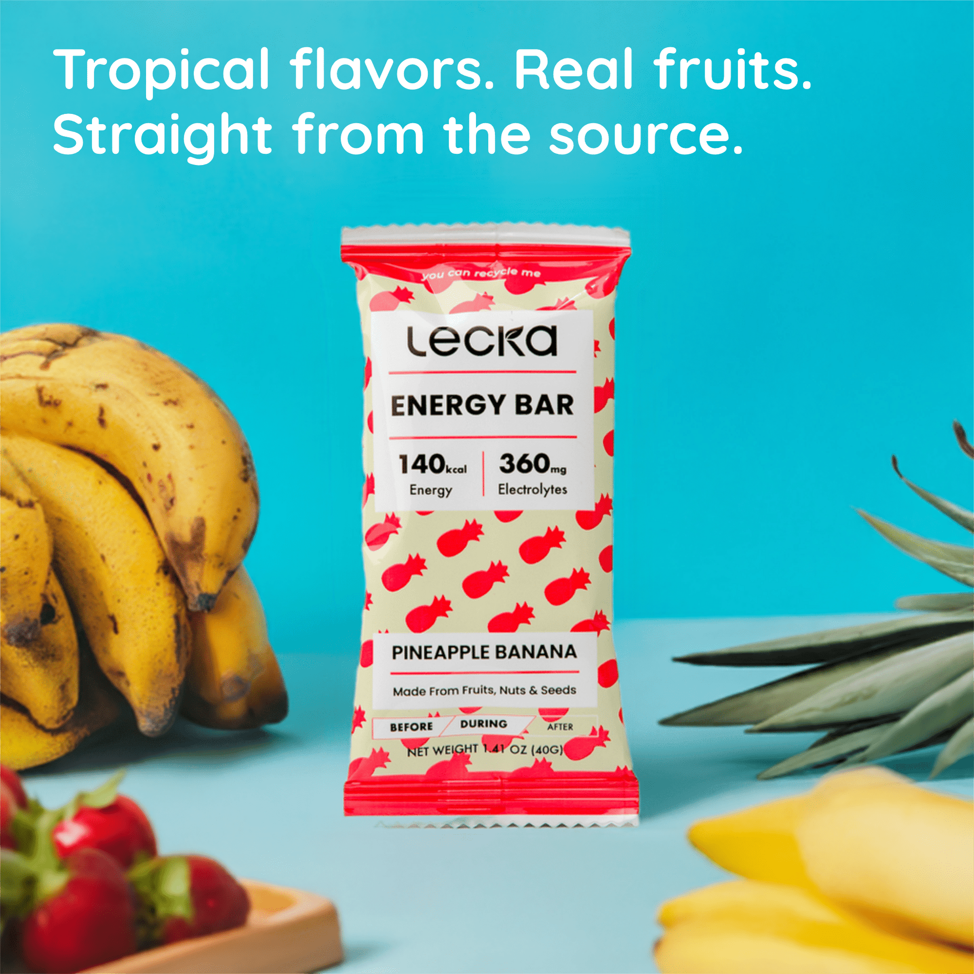 Energy Bar - Pineapple Banana - Lecka Nutrition - Energy Bar